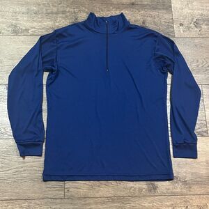 Vintage 80s Patagonia Capilene 1/4 Zip Blue Base Layer Men's Large Made in USA